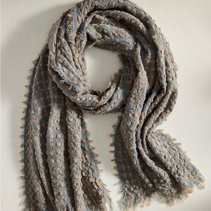 Plaid Textured Terrain Scarf